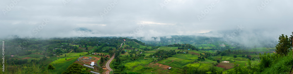 Banner Beautiful landscape mountain green field grass meadow white cloud blue sky on sunny day. panoramic Majestic green scenery big mountain hill cloudscape valley panorama view greenery countryside Banner Beautiful landscape mountain green field grass meadow white cloud blue sky on sunny day. panoramic Majestic green scenery big mountain hill cloudscape valley panorama view greenery countryside