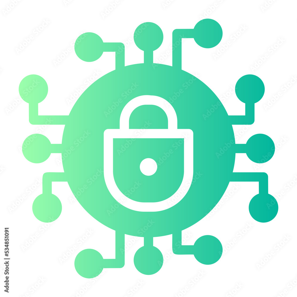 cyber security gradient icon cyber security gradient icon
