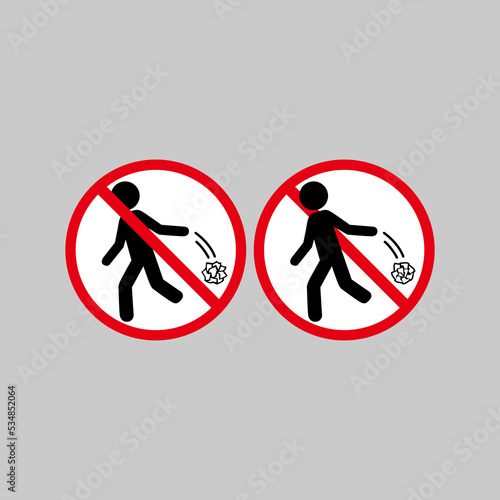 no litter sign, sign of no litter on the street