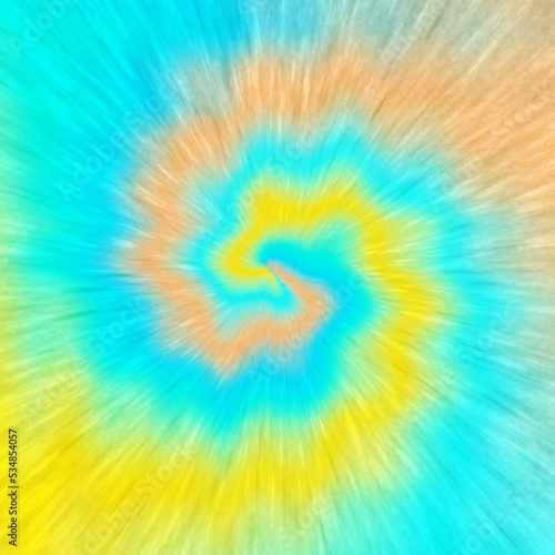 Tie dye pattern abstract background, Fashionable Pastel Textile Watercolour. Rainbow Artistic Circle. Tiedye Swirl. Vibrant Spiral Texture. Magic Fantasy Dirty Painting.
