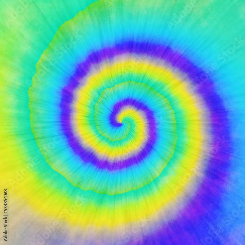 Tie dye pattern abstract background, Fashionable Pastel Textile Watercolour. Rainbow Artistic Circle. Tiedye Swirl. Vibrant Spiral Texture. Magic Fantasy Dirty Painting.
