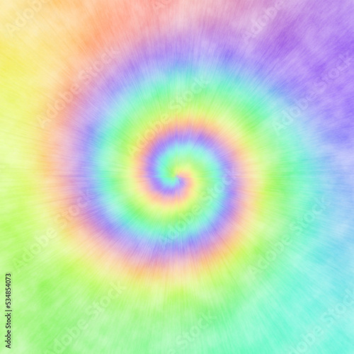 Tie dye pattern abstract background, Fashionable Pastel Textile Watercolour. Rainbow Artistic Circle. Tiedye Swirl. Vibrant Spiral Texture. Magic Fantasy Dirty Painting.
