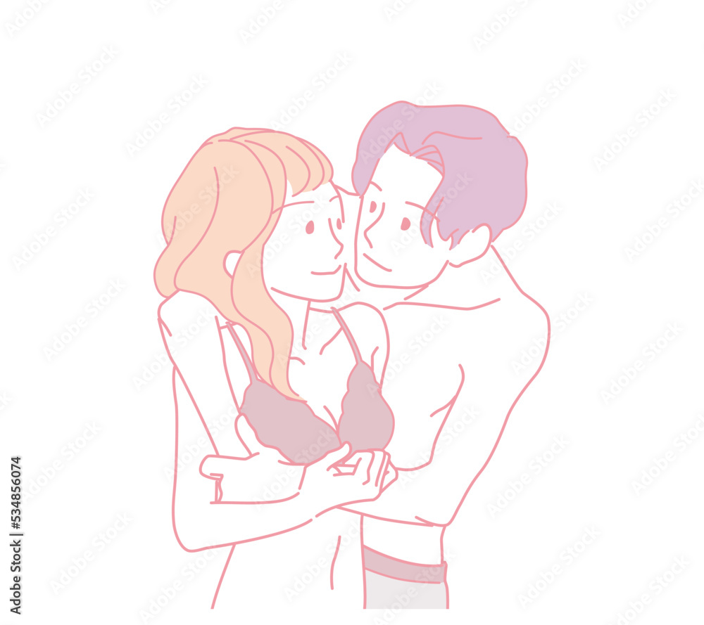 ラブラブな20代後半から30代の男女 バックハグ 恋人 カップル 恋愛 ラブラブな20代後半から30代の男女 バックハグ 恋人 カップル 恋愛