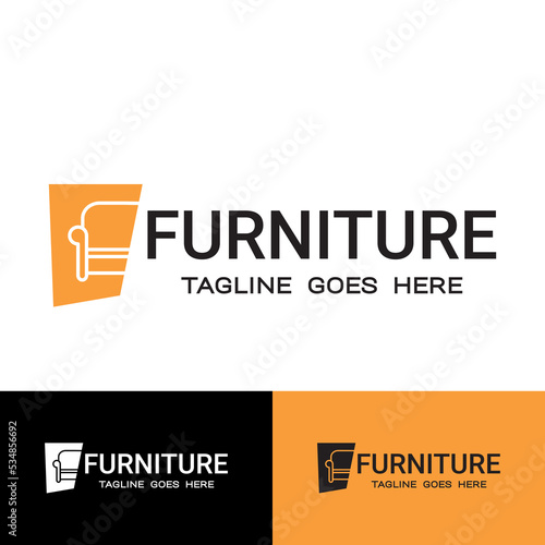 vector logo template for furniture business, sofa etc.