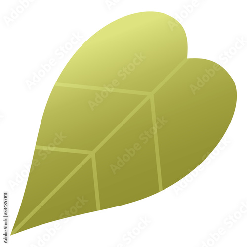 Betel Leaf Green Floral Flat Design Icon Vector Art