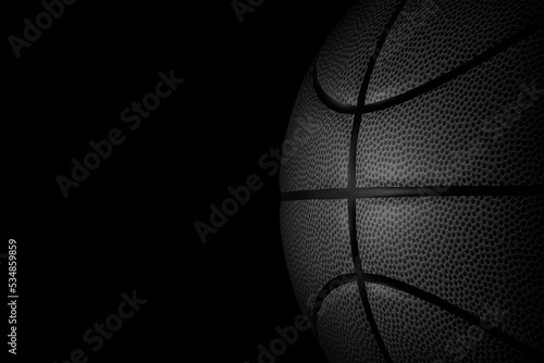 basketball on a black background. 3d render © Retouch man