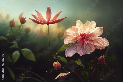 enchanting flower in the morning