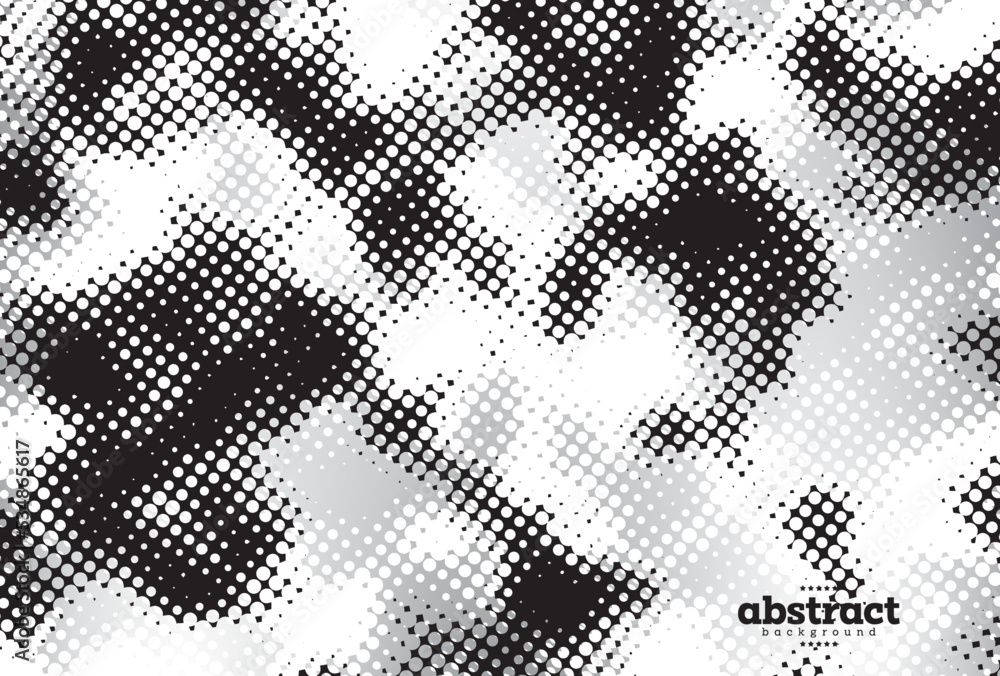 halftone gradient black and white science theme technology background can be use for advertisement brochure template banner website cover product presentation package design vector eps.