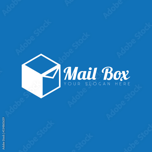 Vector concept of electronic mail, postal, express delivery services logotype. Stylish and elegant combination of heart and postal envelope elements. Your Brand name place.