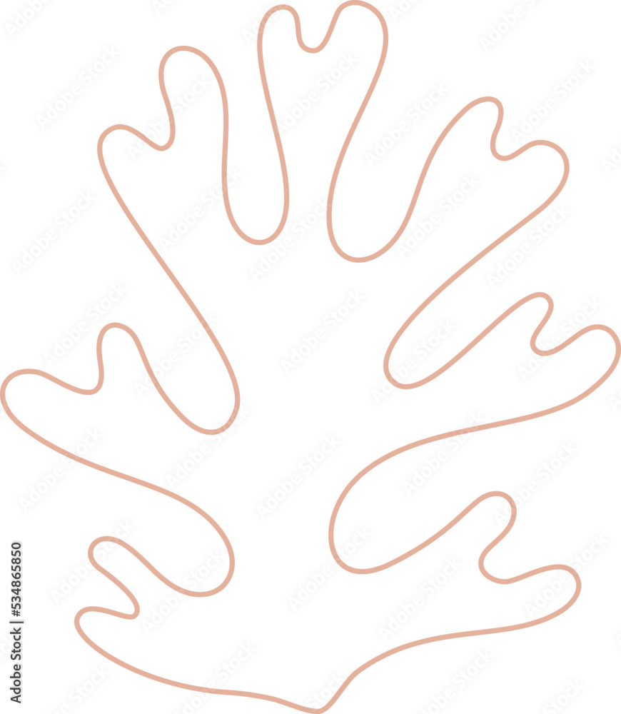 hand drawn abstract outline plant hand drawn abstract outline plant