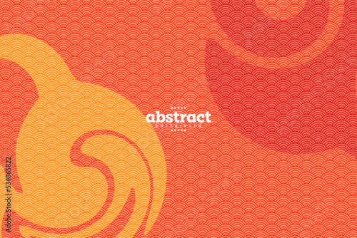 oriental wave with asian art curve and wavy tropical theme background can be use for advertisement brochure template banner website cover vector eps.