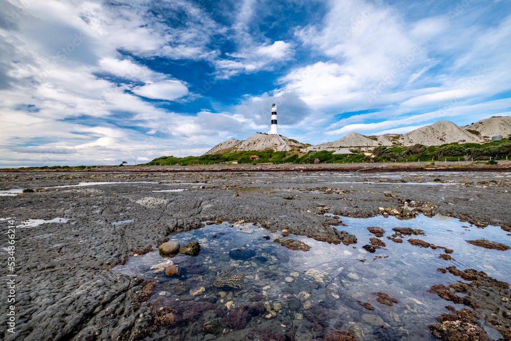Cape Campbell lighthouse on the South Island of New Zealand