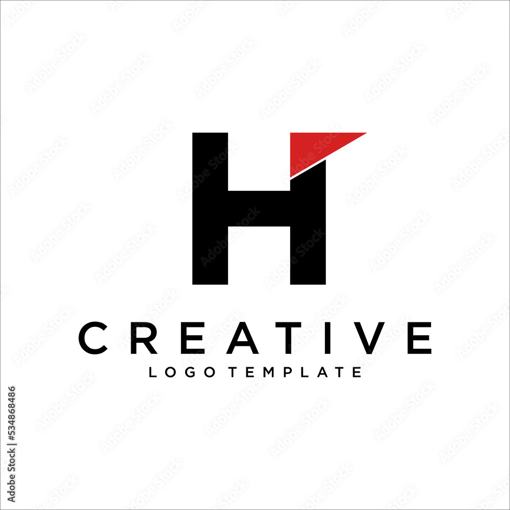 Letter H logo icon design template elements. Abstract vector icon.