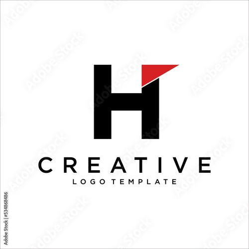 Letter H logo icon design template elements. Abstract vector icon.