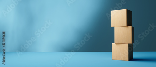 Fototapeta Naklejka Na Ścianę i Meble -  Square blocks and cubes - geometric shapes - 3D