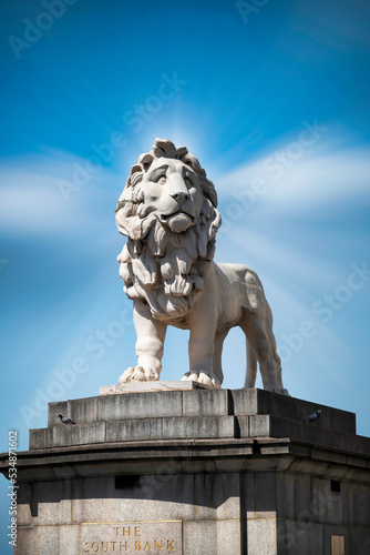 The South Bank Lion is an 1837 sculpture in Central London. Taken on Sept 21, 2022.