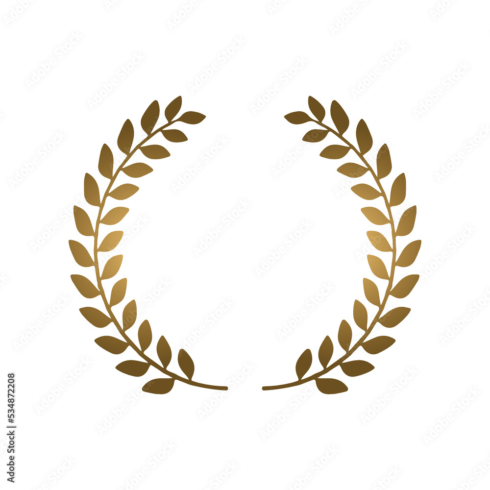 Vector gold award laurel wreath design