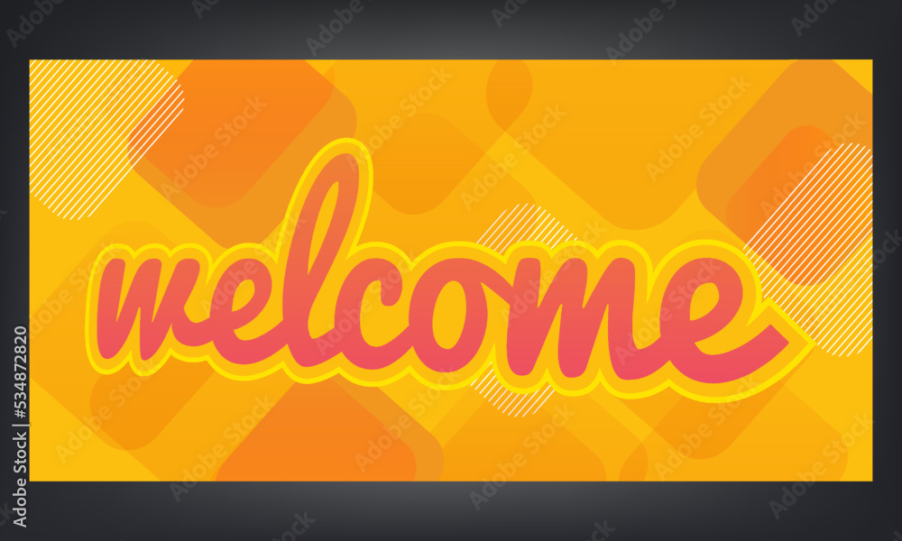 Welcome banner design Stock Vector | Adobe Stock