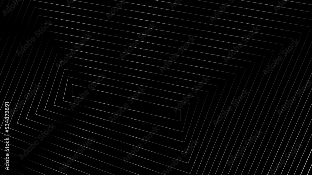 Naklejka premium Abstract gradient white pattern of lines on black background.