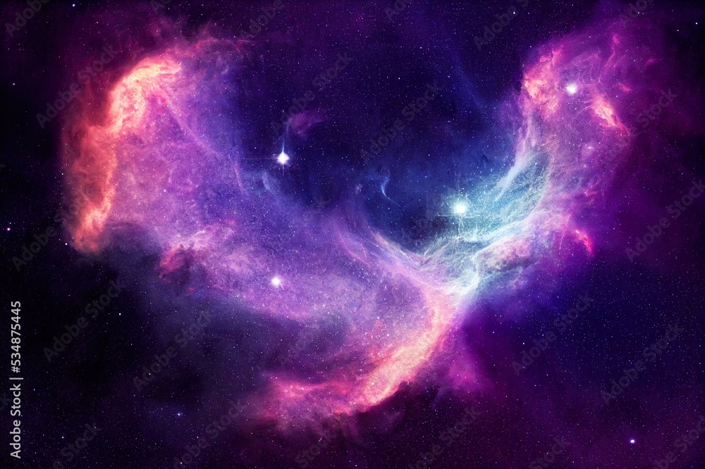 Photo A unicorn silhouette in a galaxy nebula cloud