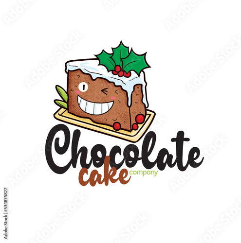 Chocolate cake company logo template