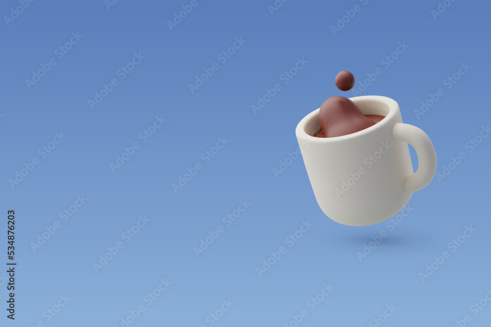 3d Vector coffee cup. Тakeaway Сoffee or tea, Coffee to go concept. 3d Vector coffee cup. Тakeaway Сoffee or tea, Coffee to go concept.