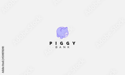 piggy bank icon Logo Design vector