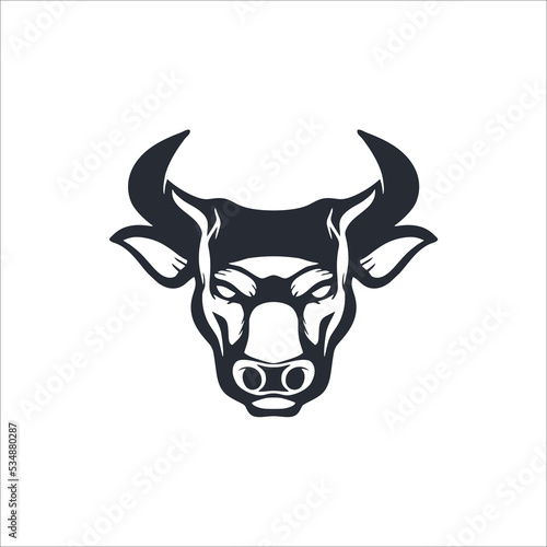 Creative design vector bull head logo