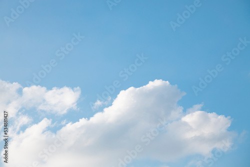 Fototapeta Naklejka Na Ścianę i Meble -  Clouds in the blue sky. Summer blue sky cloud gradient light white background. Beauty clear cloudy in sunshine calm bright winter air background. Gloomy vivid cyan landscape in environment day.