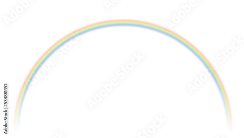 Realistic rainbow graphics with transparent background