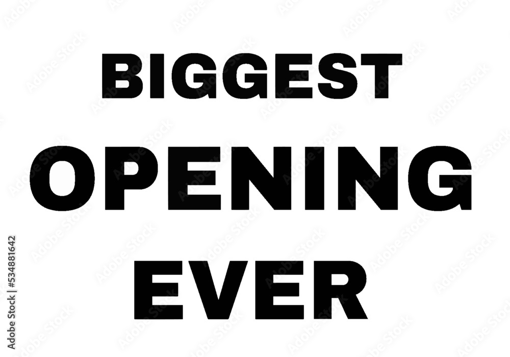 Biggest opening ever image vector 