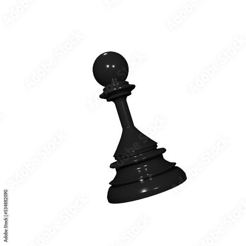 rotate black chess pawn