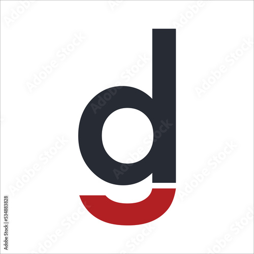 Alphabet letter icon logo DG or GD