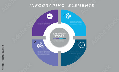 Abstract infographic element with 5 options. can be used for banner 

