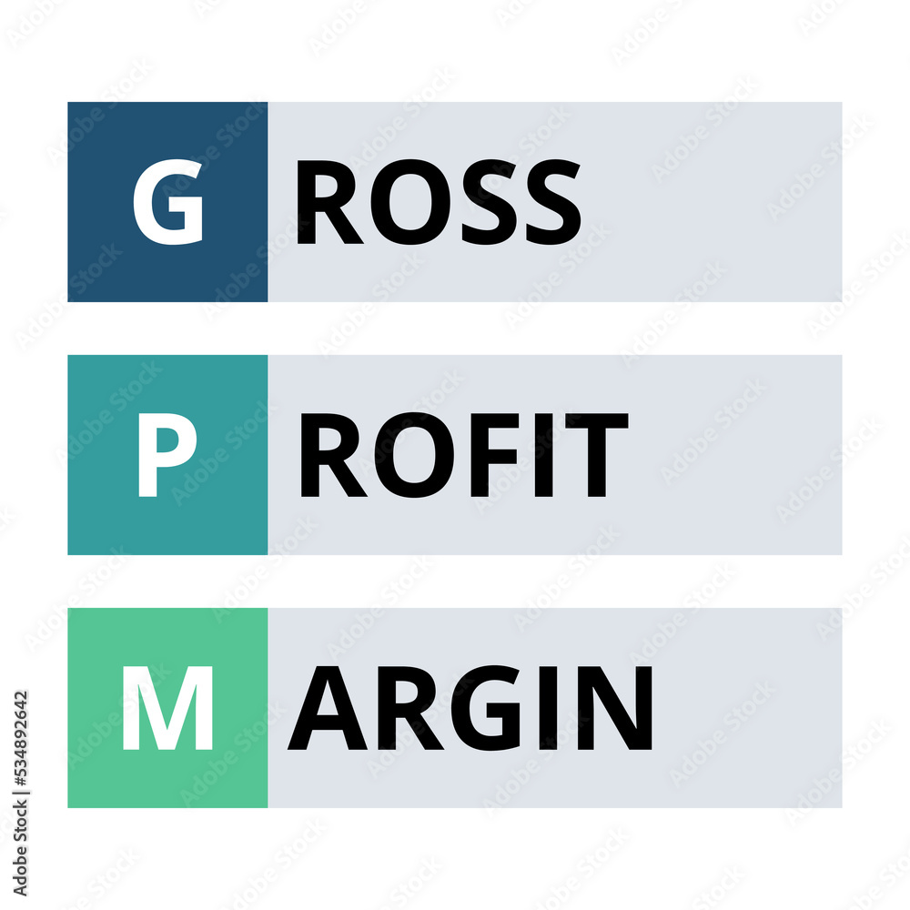 Gross profit margin vector. Finance and business concept. Gross profit margin vector. Finance and business concept.