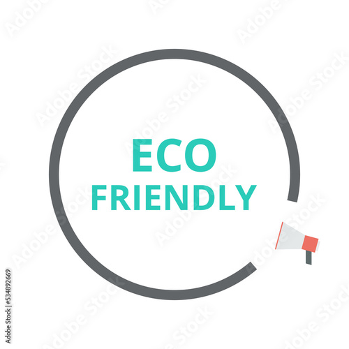Eco friendly vector. Product and business sustainability concept. Flat illustration on white background.