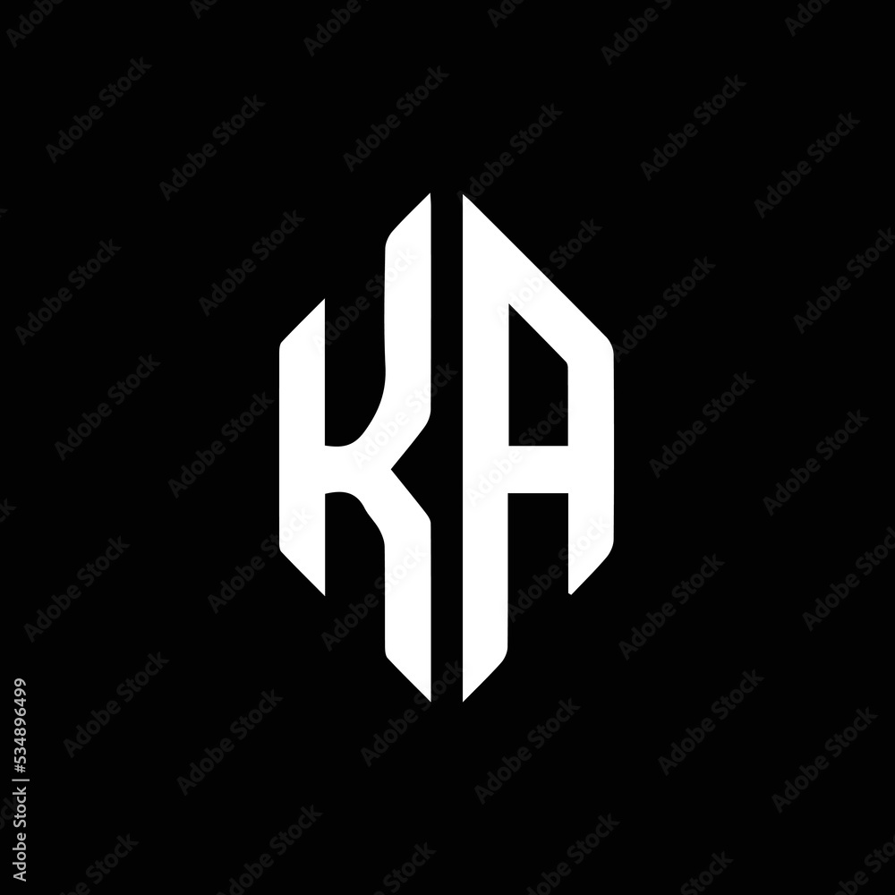 KA KA  Logo Design, Creative Minimal Letter KA KA Monogram - obrazy, fototapety, plakaty 