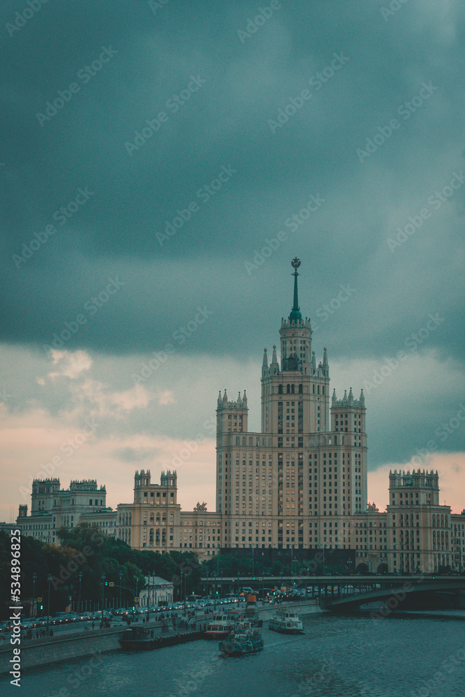 The Seven Sisters are a group of seven skyscrapers in Moscow designed in the Stalinist style. They were built from 1947 to 1953.