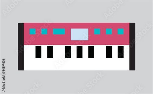 Vector synthesizer, midi keyboard, pixel art 