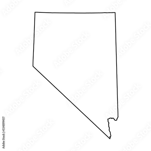 Nevada map shape, united states of america. Flat concept icon symbol vector illustration