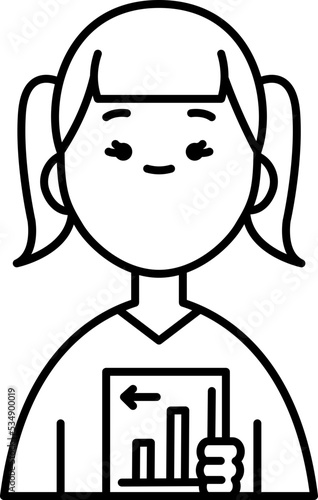 Canvas Print statistician icon