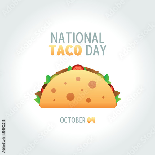 vector graphic of national taco day good for national taco day celebration. flat design. flyer design.flat illustration.