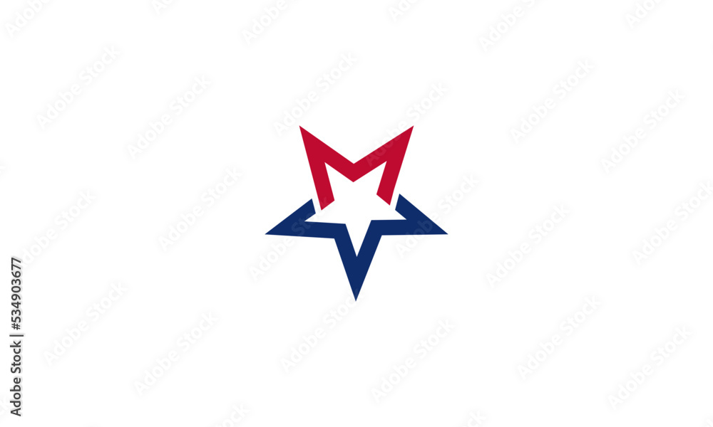 M Star Logo Design M Star Logo Design