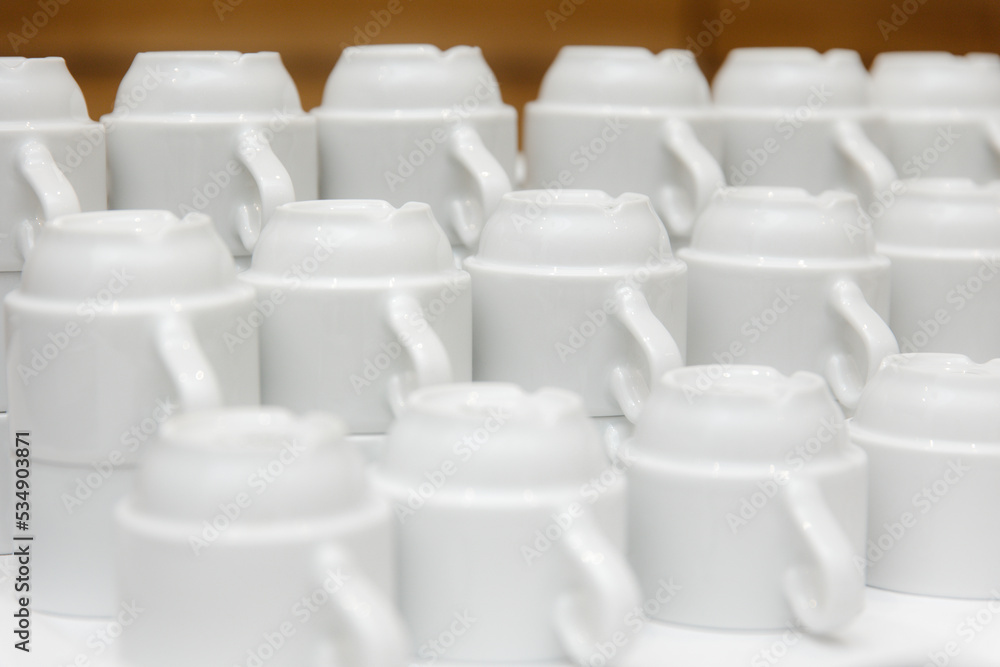 Naklejka premium cups for coffee in the restaurant