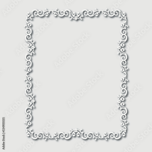 Frame, in the style of an ornament, Vector illustration eps 10, Art. © Zet_san