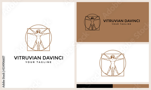 illustration of vitruvian da vinci photo