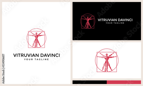 illustration of vitruvian da vinci photo