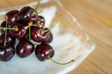 Cherry fresh berry fruit sweet juicy on wood table