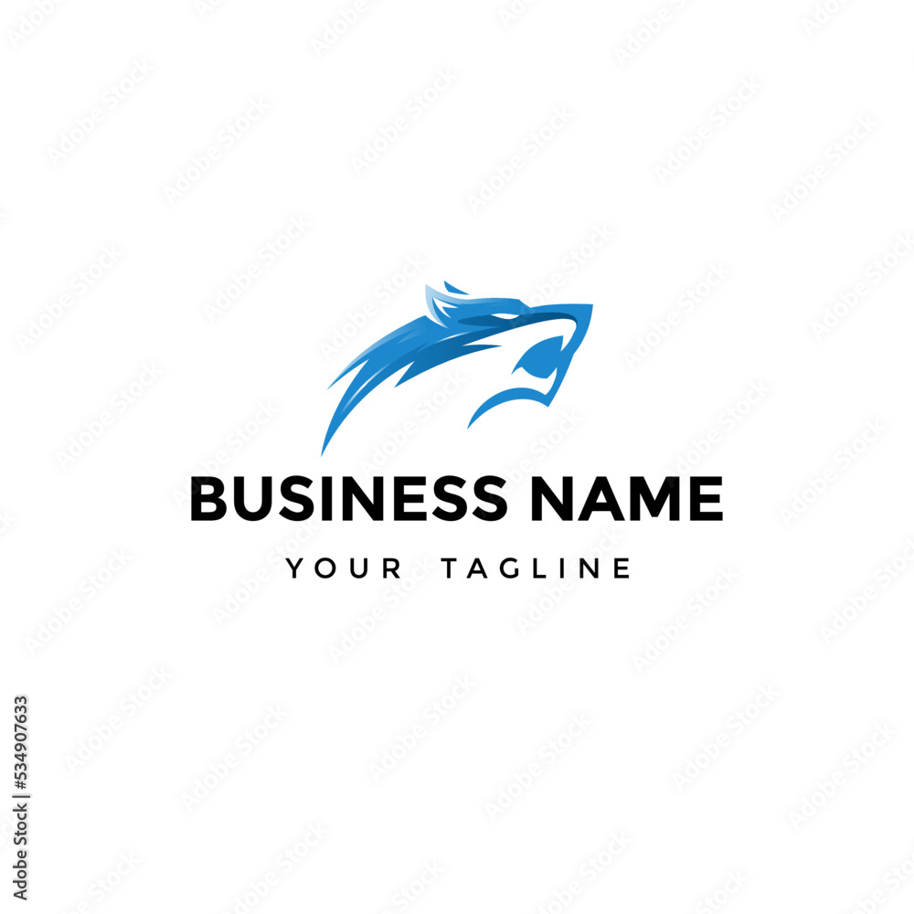 modern wolf head logo modern wolf head logo