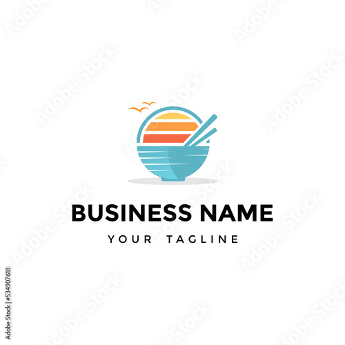 Free Download bowl and sunset illustration - GFXLoad